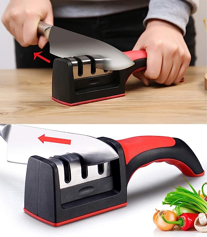 3-In-1 Diamond Coated Knife Sharpener