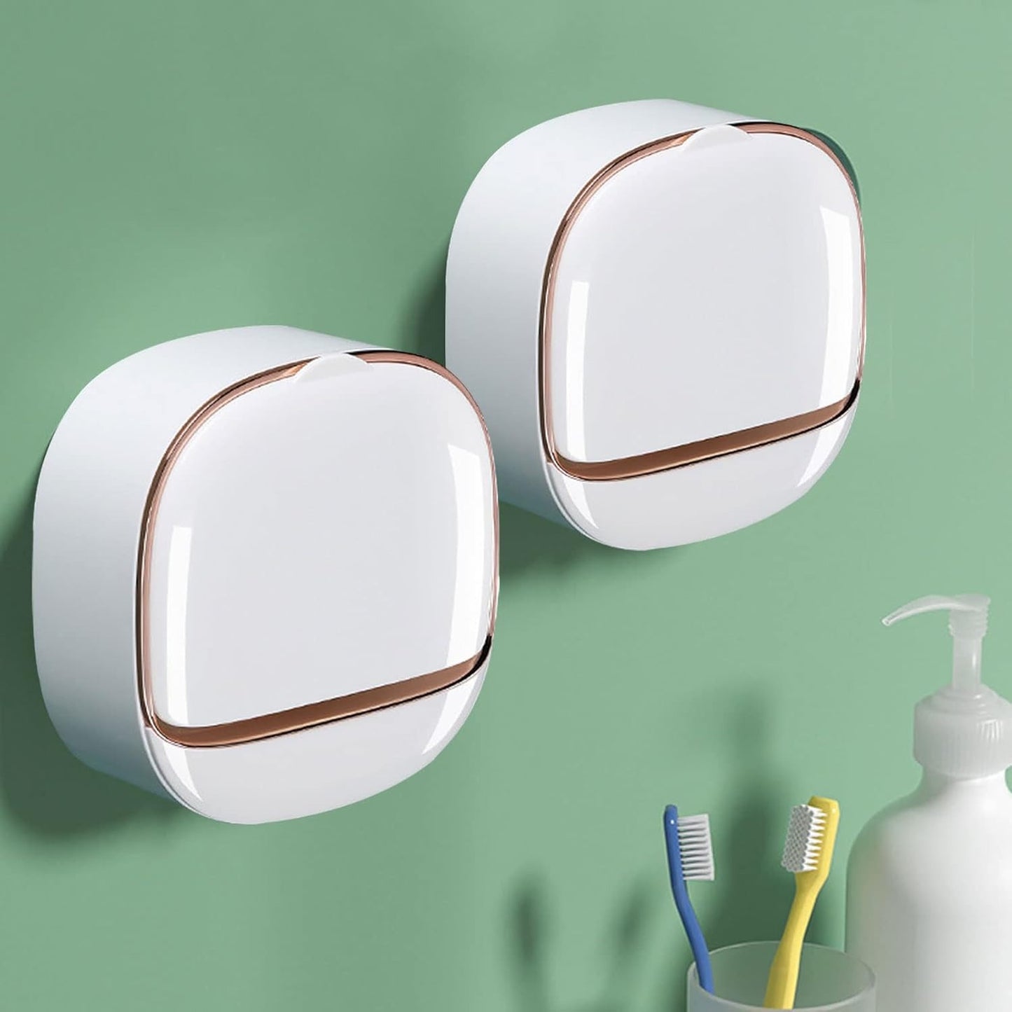 Wall-Mounted Luxury Soap Holder with Drainage Cover