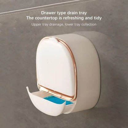 Wall-Mounted Luxury Soap Holder with Drainage Cover