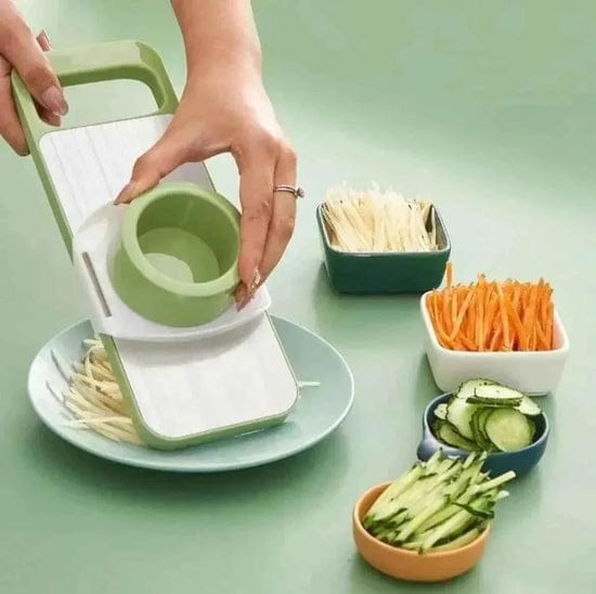 Multifunctional Vegetable Cutter & Slicer Set with 5 Blades