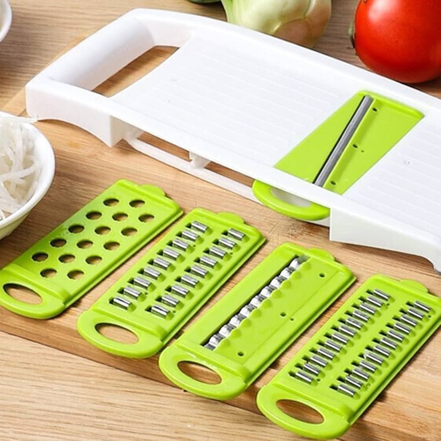 Multifunctional Vegetable Cutter & Slicer Set with 5 Blades