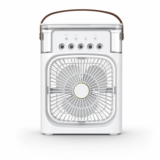 Portable Rechargeable Mist Fan with LED Light & Large Water Tank