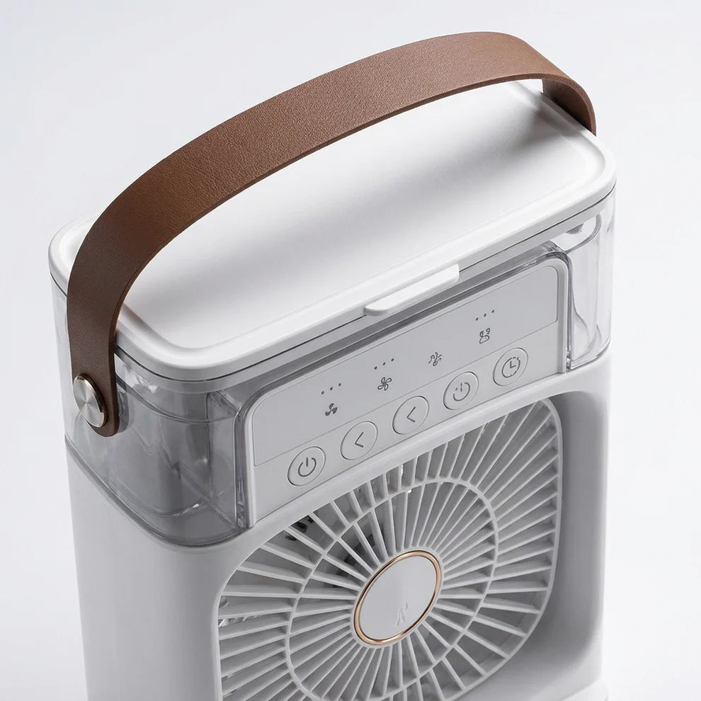 Portable Rechargeable Mist Fan with LED Light & Large Water Tank