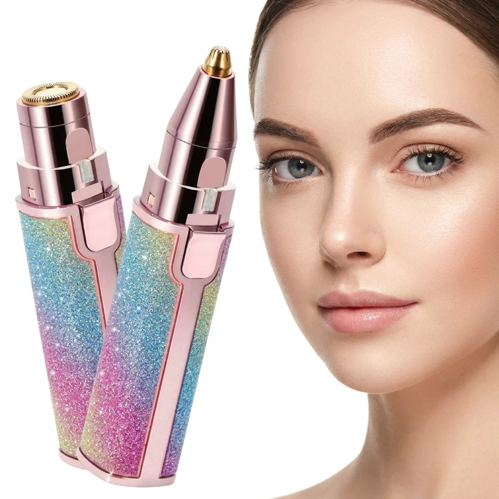 2-in-1 Rechargeable Eyebrow & Facial Hair Trimmer for Women