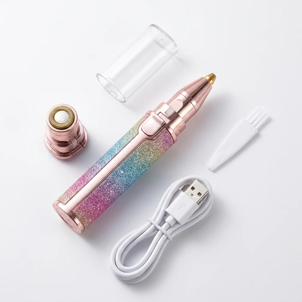 2-in-1 Rechargeable Eyebrow & Facial Hair Trimmer for Women