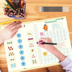 Kids Magic Practice Copybook Set of 4 with 10 Refill Pens – Reusable Handwriting Learning Books for Home & School